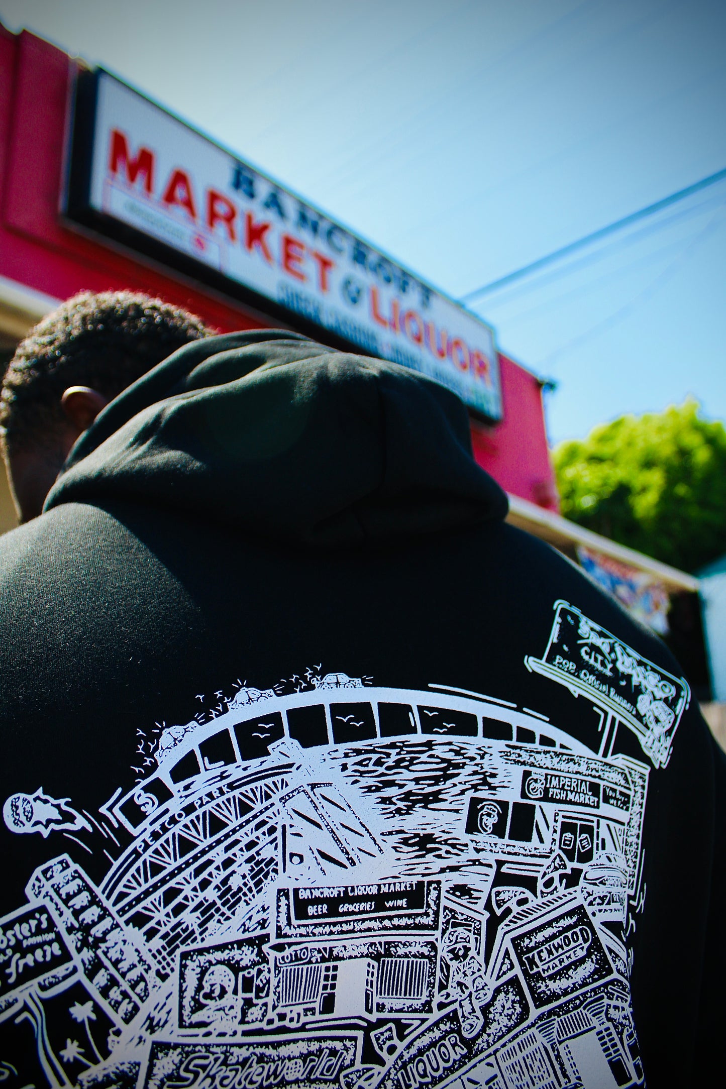 " C.O.M.B" BLACK HOODIE