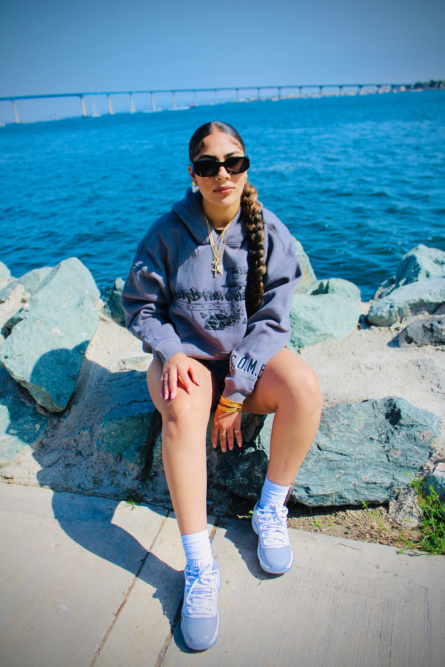 “ C.O.M.B” GREY HOODIE