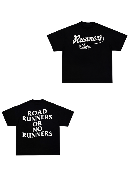 BLACK "RUNNERS" TEE