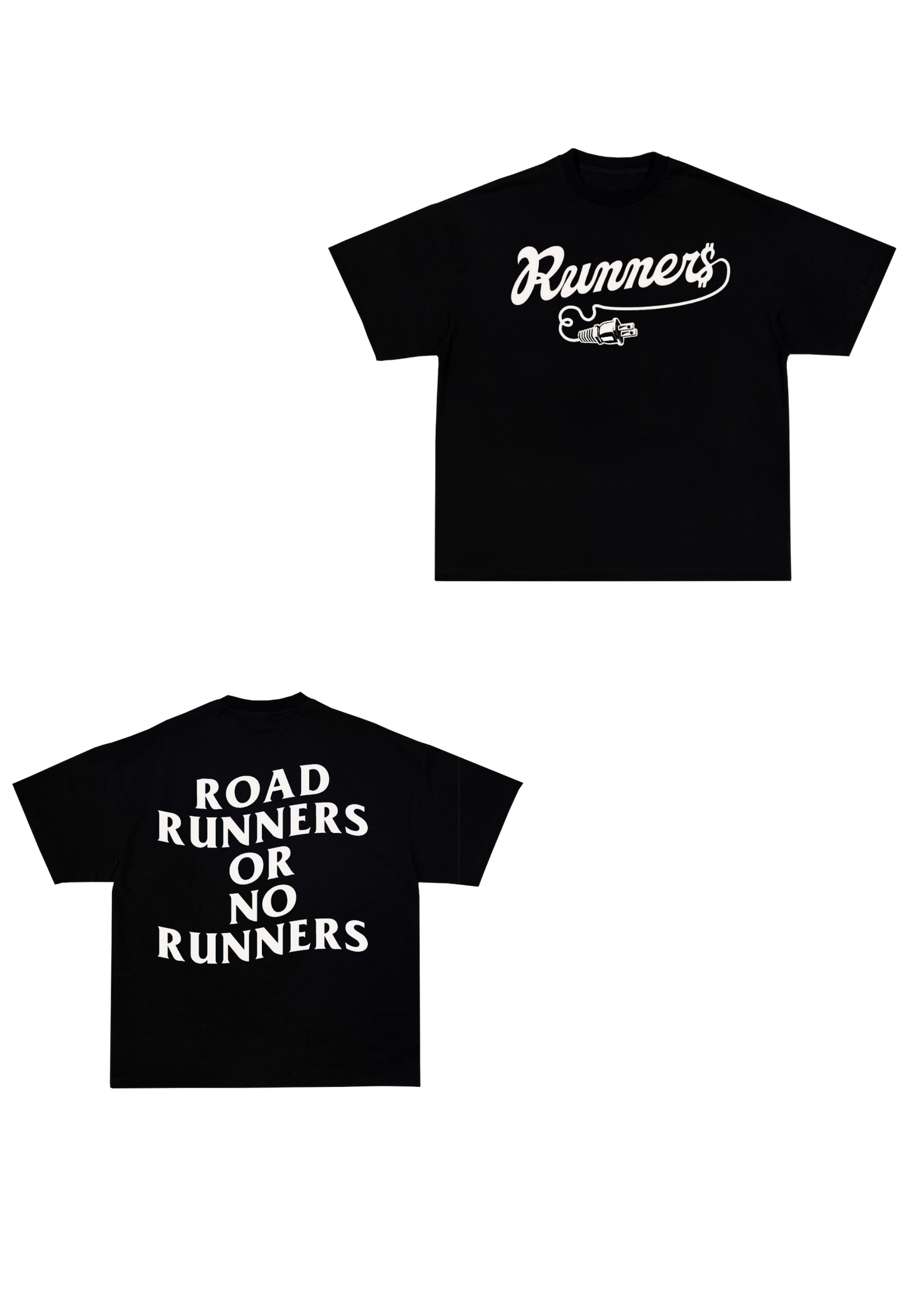 BLACK "RUNNERS" TEE