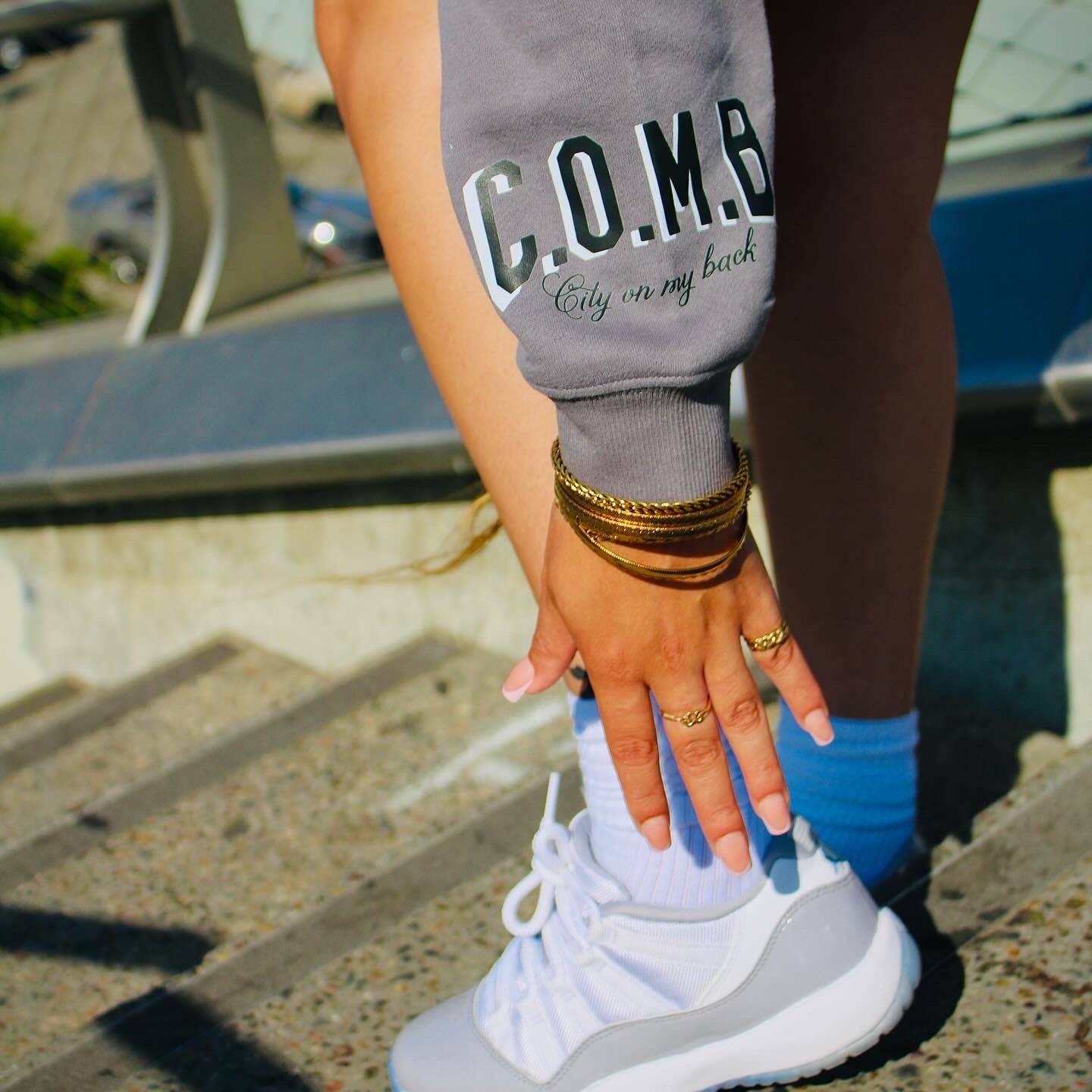 “ C.O.M.B” GREY HOODIE