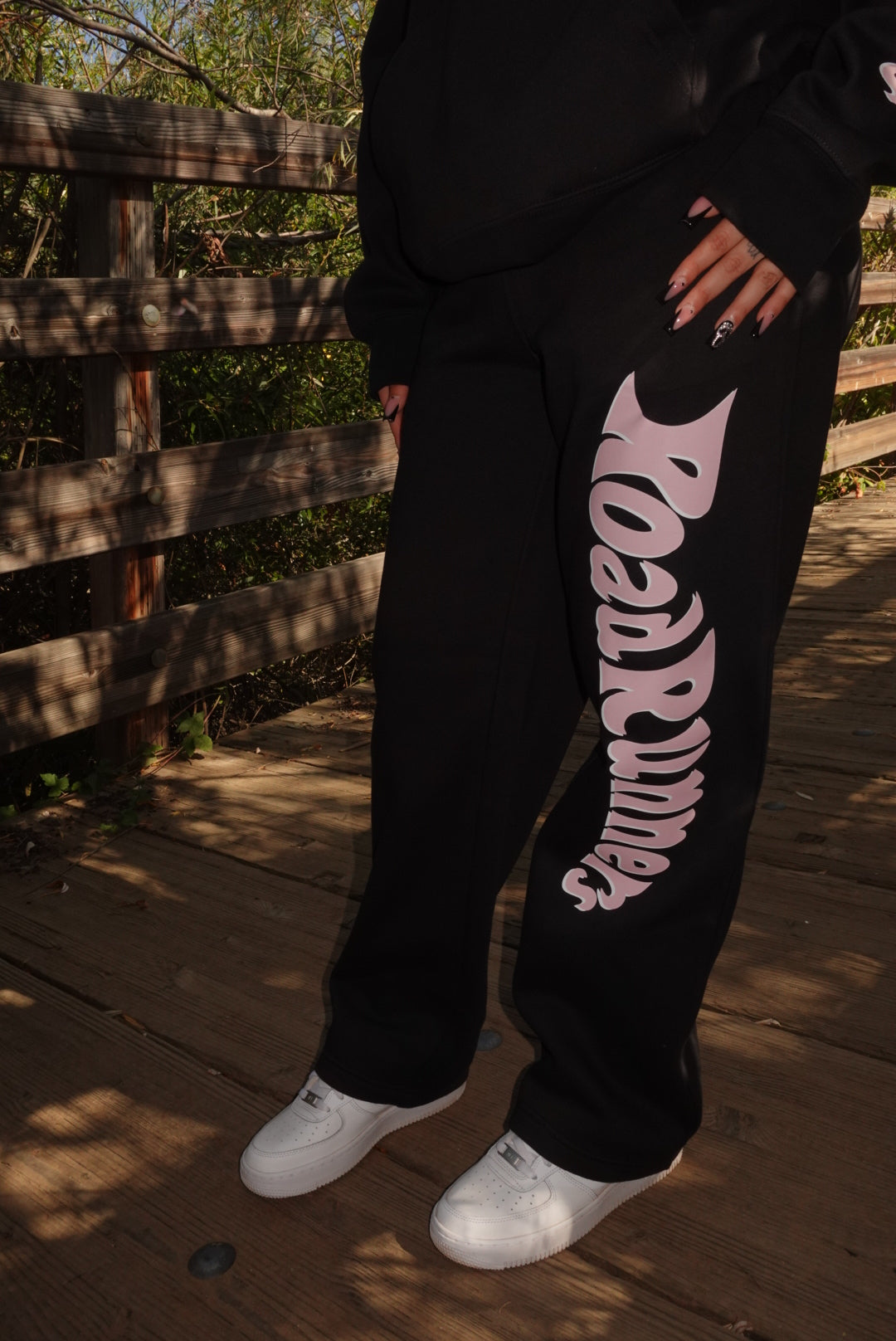 Black & pink sweats