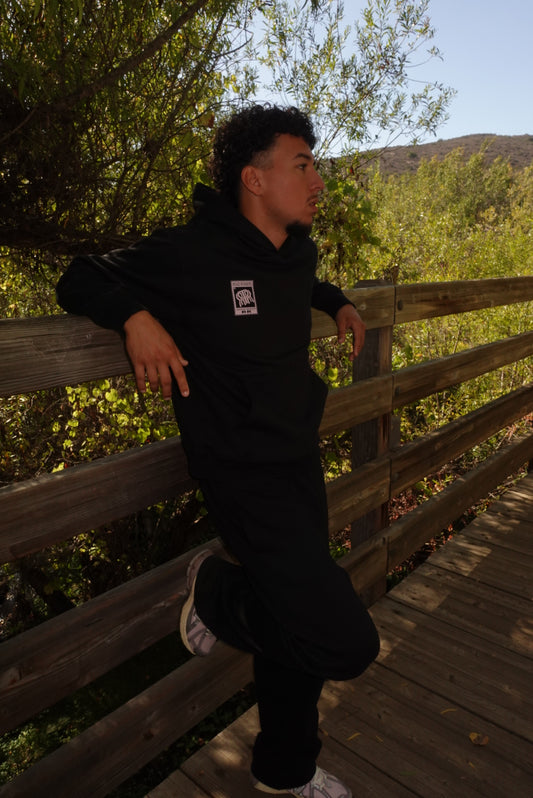 Black and pink hoodie