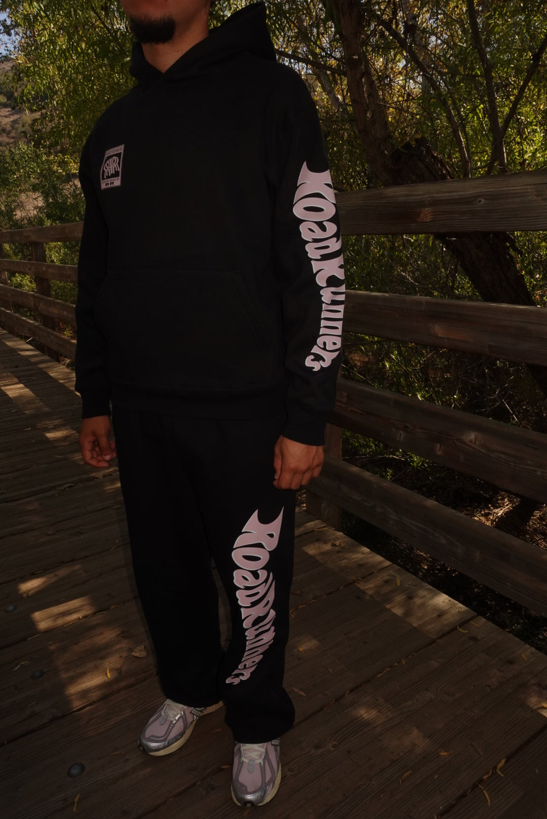 Black and pink hoodie