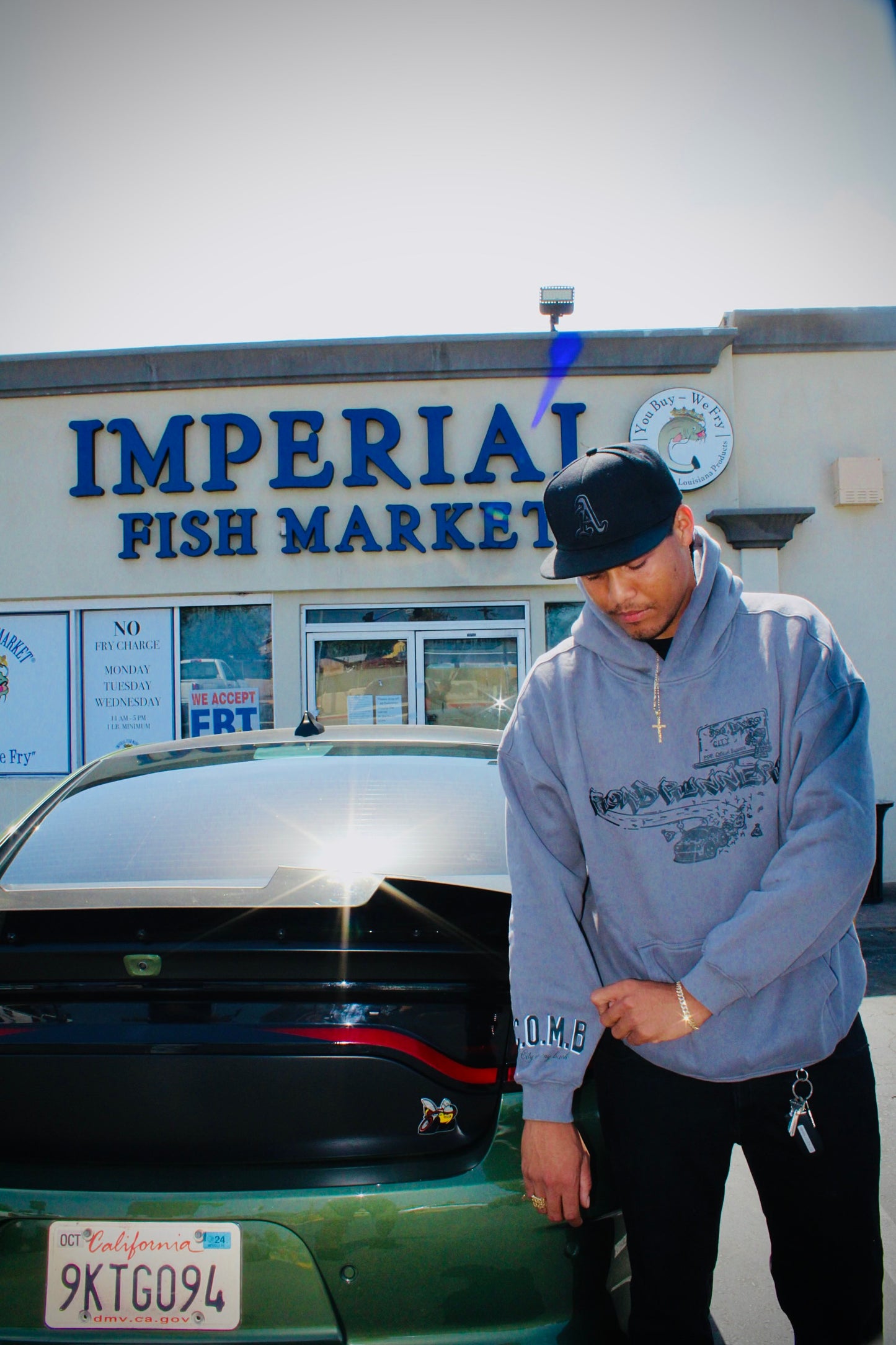 “ C.O.M.B” GREY HOODIE