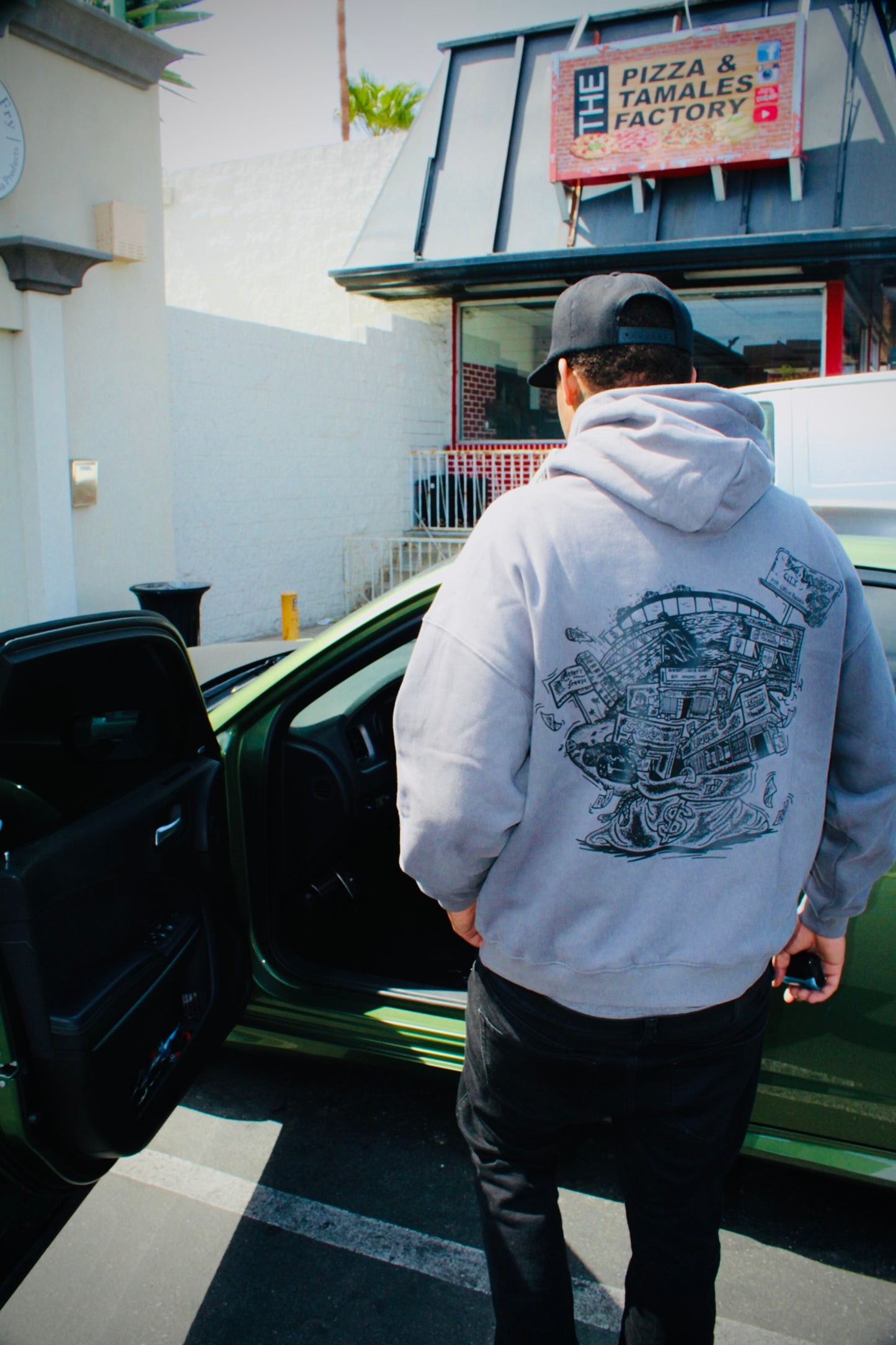 “ C.O.M.B” GREY HOODIE