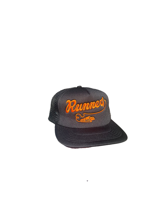 Black w/Orange " RUNNERS" Hat