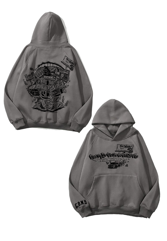 “ C.O.M.B” GREY HOODIE